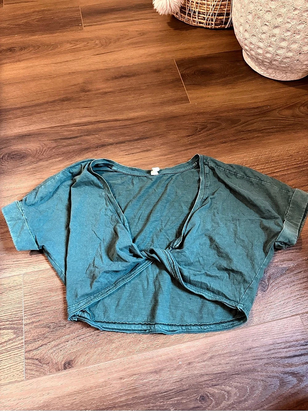 Anthropologie Tie-Front Short Sleeve Top